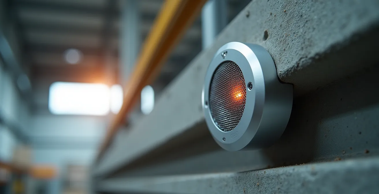 Capteurs intelligents IoT installés dans un entrepôt québécois pour l'efficacité énergétique