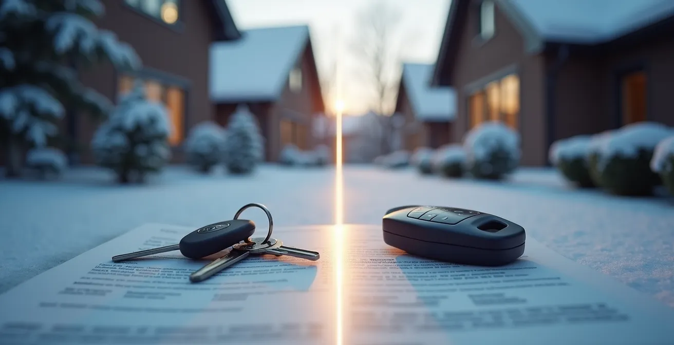 Illustration comparative montrant deux chemins financiers pour l'acquisition d'un véhicule électrique