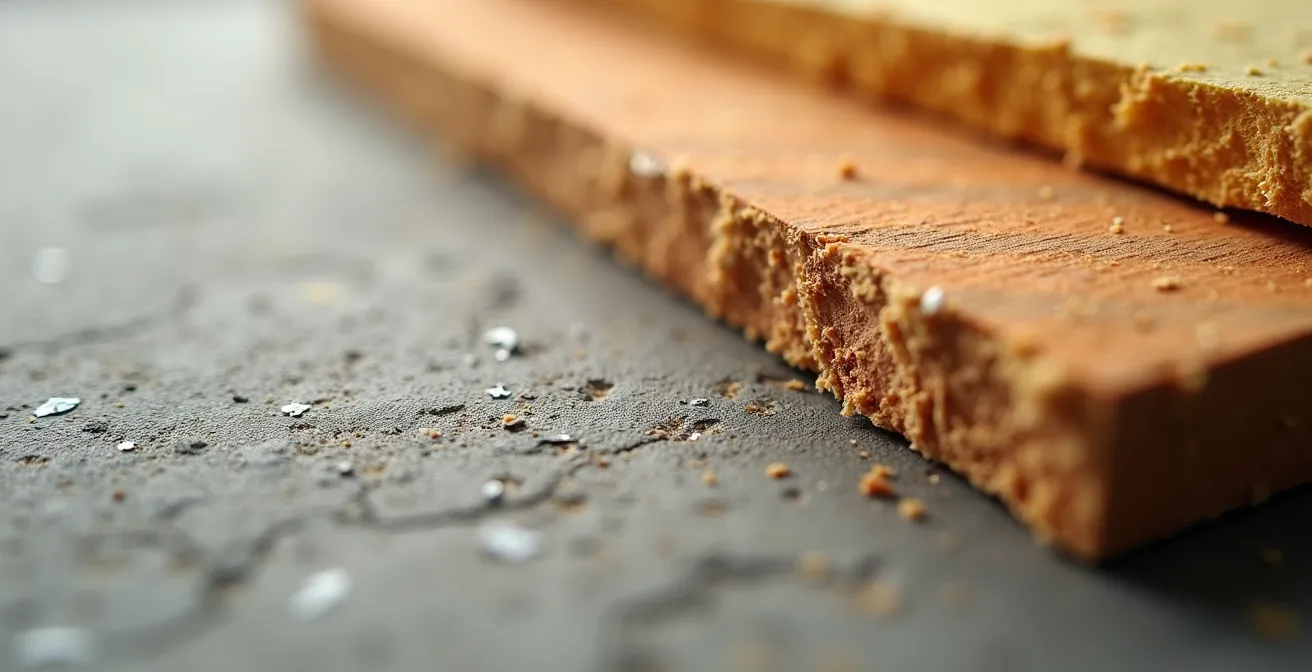 Matériaux de construction soigneusement organisés sur un chantier de rénovation